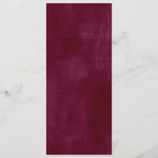 Menu Rustic Fall Floral Mariage Monogram Dîner (Dos)