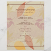 Menu Rustic Fall Leaves Wedding (Voorkant)