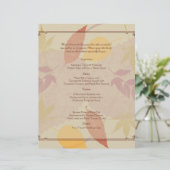 Menu Rustic Fall Leaves Wedding (Staand voorkant)