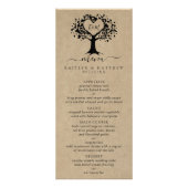 Menu Rustic Heart Tree Mariage Collection (Devant)