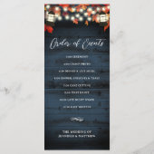 Menu Rustic Lantern Marine Barne Mariage de automne en (Dos)