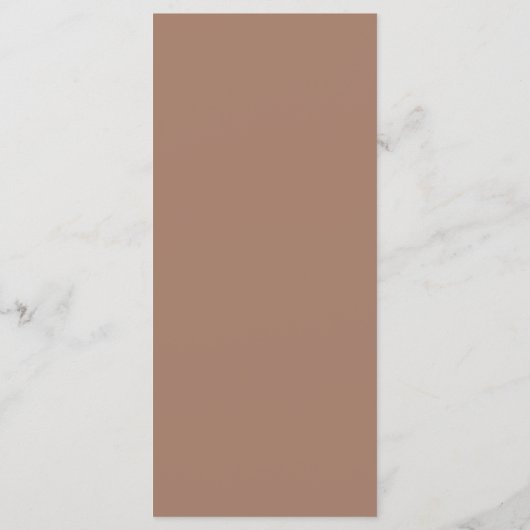 Menu Rustic Mocha Brown Mariage Crème Script Dîner (Dos)