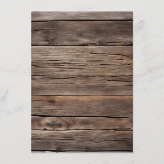 Menu Rustic Mountain Valley Forest Sunset Mariage (Dos)