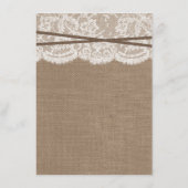 Menu Rustic Nautical Ancre Mariage Collection (Dos)