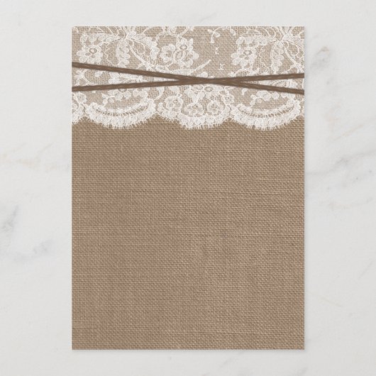 Menu Rustic Nautical Ancre Mariage Collection (Dos)