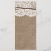 Menu Rustic Nautical Ancre Mariage Collection (Dos)