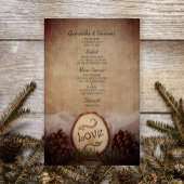 Menu Rustic Pines Bossen Wedding