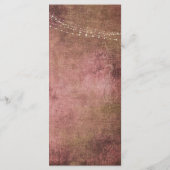  menu Rustic Pink/Burlap & Lights Wedding (Achterkant)