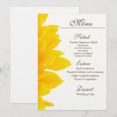 Menu Rustic Sunflower Wedding (Voorkant / Achterkant)