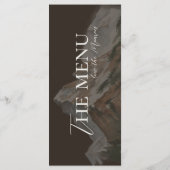 Menu Rustic Watercolor Mountain Landscape Wedding (Dos)