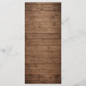 Menu Rustic Wood String Lights Lace Snowflakes (Achterkant)