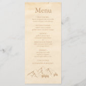 Menu Rustic Woods Mountain Mariage (Dos)