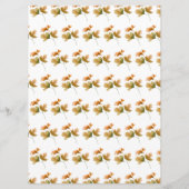 Menu Rustique Automne Feuilles Mariage (Dos)