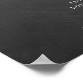 Menu Rustique Blackboard Mariage Signet / Poster (Coin)