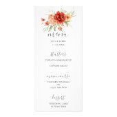 Menu Rustique Boho Floral Mariage (Devant)