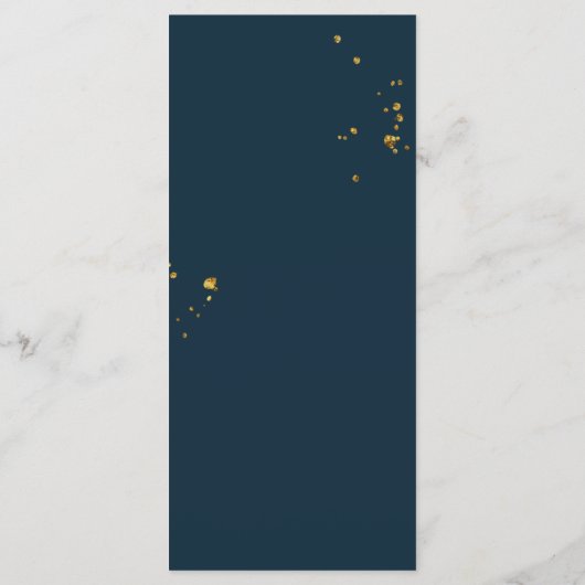 Menu Rustique Bourgogne Marine Bleu & Rouge Fleurs & Lu (Dos)