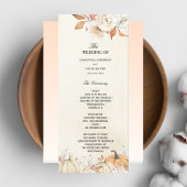 Menu Rustique Citrouilles et fleurs d'automne