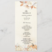 Menu Rustique Citrouilles et fleurs d'automne (Devant)