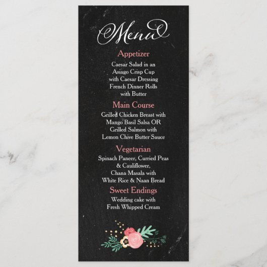Menu rustique de tableau (Devant)