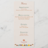Menu rustique et Mariage de automne (Devant)
