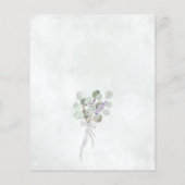 Menu Rustique Eucalyptus & Lavender Budget Mariage (Dos)