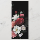 Menu Rustique Floral Bourgogne (Dos)