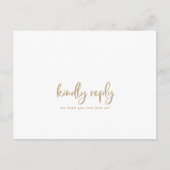 Menu Rustique Gold Script Choix RSVP (Devant)