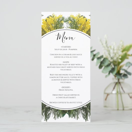 Menu Rustique Mariage Acacia Wattle (Debout devant)