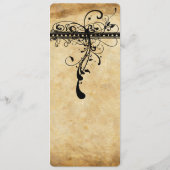 Menu Rustique Mariage de la Renaissance médiévale (Dos)