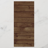 Menu Rustique Mariage d'hiver Grange Bois Snowflakes Me (Dos)