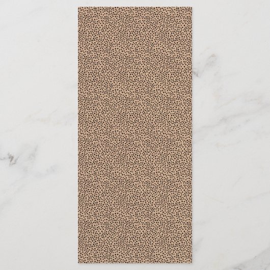 Menu Rustique Mariage Kraft Floral Wreath (Dos)