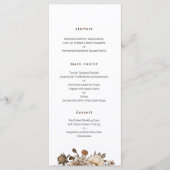Menu Rustique Mariage, menu Vintage boho (Devant)