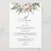 Menu Rustique Mariage Pinecone d'hiver (Devant)
