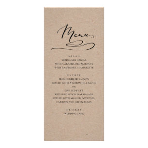Menu Rustique mariage pour le dîner. Simple et mod