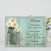 Menu Rustique Mason Jar Et Daisy Mariage (Debout devant)