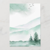 Menu Rustique Montagnes Forêt Aquarelle Moderne (Dos)