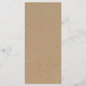 Menu rustique pour Mariage ou autre occasion spéci (Dos)