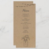 Menu rustique pour Mariage ou autre occasion spéci (Devant / Derrière)