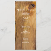 Menu Rustique Rouge Poinsettia Pays Mariage d'hiver Men (Dos)