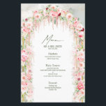 Menu Rustique Sage Green & Pink Floral Arch Mariag<br><div class="desc">Tout simplement magnifique ! Un beau menu mariage avec le design Rustic Sage Green & Pink Floral Arch. conçu avec un mariage de jardin à l'esprit où la mariée entre par une belle arche fleurie. Pour les produits correspondants, contactez le concepteur via Zazzle Designer Conversation. Copyright Invitations élégants, tous droits...</div>