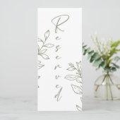 Menu Sage Boho Fleur Simple Places Réservées (Debout devant)