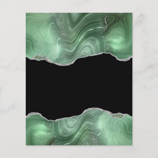 Menu Sage Green Agate Wedding (Achterkant)