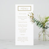 Menu Sage Green and Gold Modern Minimalist Wedding (Staand voorkant)