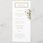 Menu Sage Green and Gold Modern Minimalist Wedding (Voorkant)
