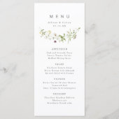 Menu Sage Green Elegant Fleur sauvage Rustic Boho Maria (Devant)