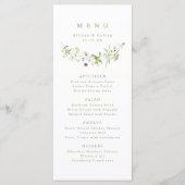 Menu Sage Green Elegant Fleur sauvage Rustic Boho Maria (Devant)