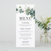 Menu Sage Green Eucalyptus Elegant Boho Wedding (Debout devant)