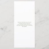 Menu Sage Green Floral Formal Élégant Mariage (Dos)