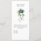 Menu Sage Green Floral Wedding Cocktail and Wine List | (Dos)
