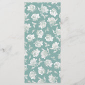 Menu Sage Green Line Art Rose Dinner Dishes Wedding (Dos)